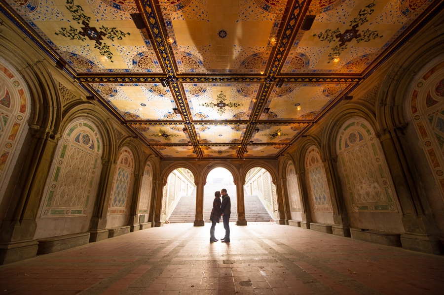 Sabrina & Matt’s Bethesda Fountain Central Park Engagement Photos