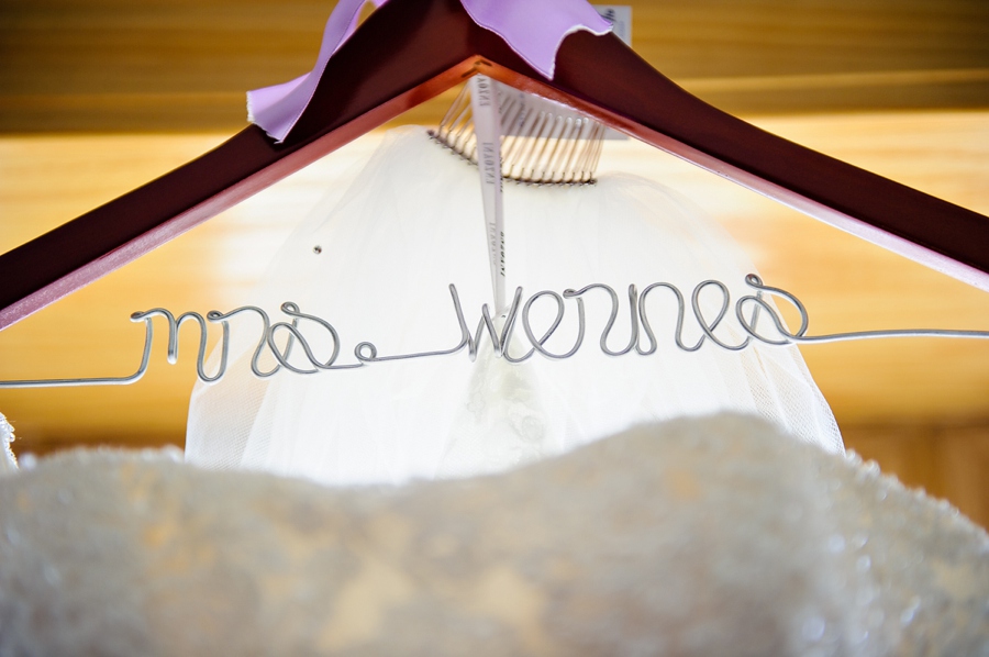 Fancy Wedding Hanger with Bride's New Name
